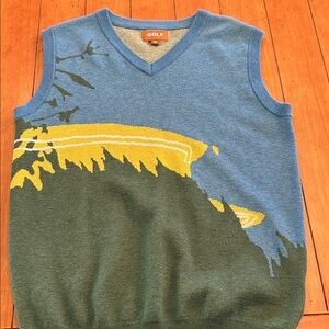 Golf Wang Blue and Green Sweater Vest